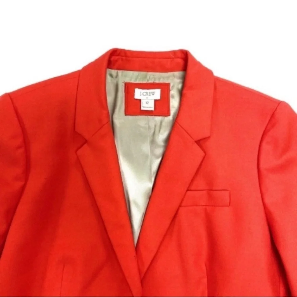J.Crew Original Schoolboy Blazer Classic Jacket in Orange Style 92480 Size 12